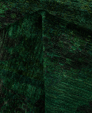 Overdyed One-of-a-Kind Wool Green Runner 2' 8" x 9' 10"