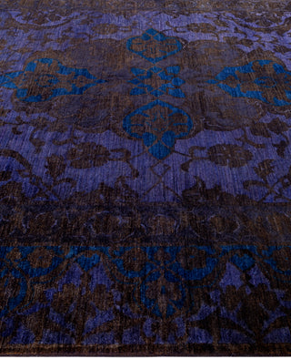 Contemporary Overdyed Wool Hand Knotted Purple Area Rug 8' 1" x 10' 0"