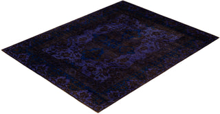 Contemporary Overdyed Wool Hand Knotted Purple Area Rug 8' 1" x 10' 0"