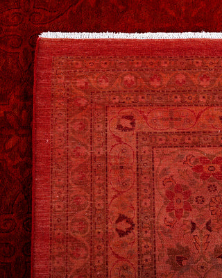 Overdyed Hand-Knotted Red Area Rug 10' 2" x 13' 10"