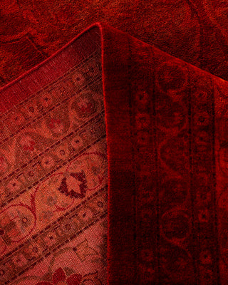 Overdyed Hand-Knotted Red Area Rug 10' 2" x 13' 10"
