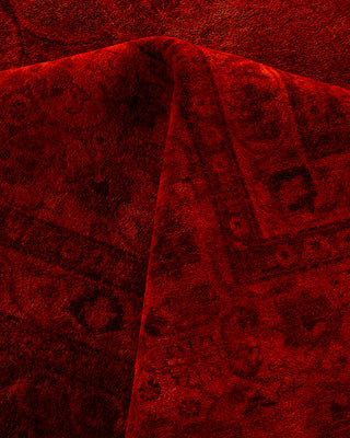 Overdyed Hand-Knotted Red Area Rug 10' 2" x 13' 10"
