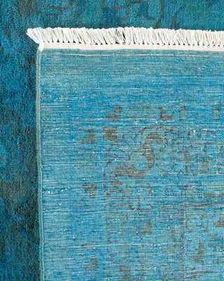 Contemporary Fine Vibrance Blue Wool Area Rug - 10' 2" x 13' 10"