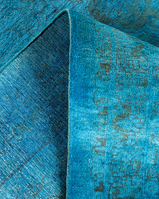 Contemporary Fine Vibrance Blue Wool Area Rug - 10' 2" x 13' 10"