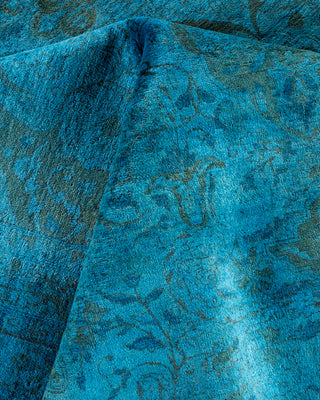 Contemporary Fine Vibrance Blue Wool Area Rug - 10' 2" x 13' 10"