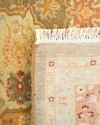 Traditional Hand Knotted Green Area Rug 6' 2" x 9' 9"