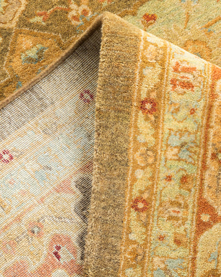 Traditional Hand Knotted Green Area Rug 6' 2" x 9' 9"