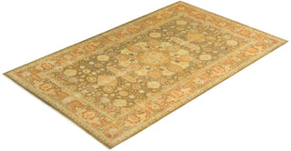 Traditional Hand Knotted Green Area Rug 6' 2" x 9' 9"