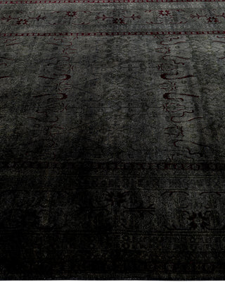 Contemporary Hand-Knotted Overdyed Gray Area Rug 5' 2" x 7' 10"