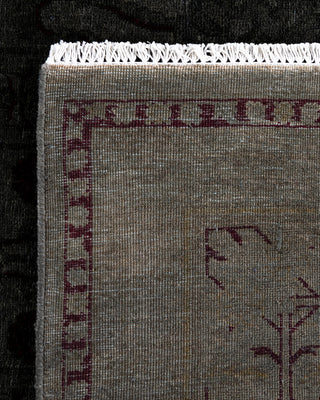 Contemporary Hand-Knotted Overdyed Gray Area Rug 5' 2" x 7' 10"