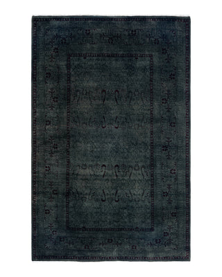 Contemporary Overyed Wool Hand Knotted Gray Area Rug 5' 2" x 7' 10"