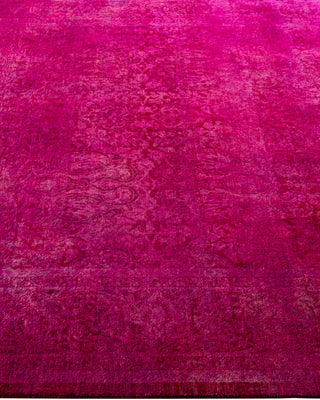 Contemporary Hand-Knotted Overdyed Pink Area Rug 5' 3" x 7' 10"