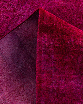 Contemporary Hand-Knotted Overdyed Pink Area Rug 5' 3" x 7' 10"