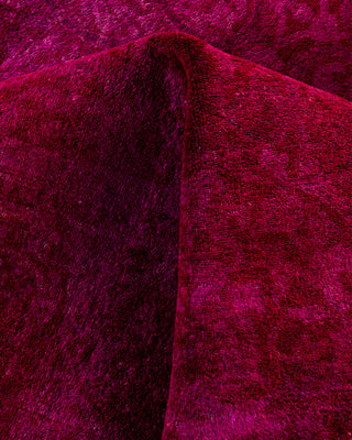 Contemporary Hand-Knotted Overdyed Pink Area Rug 5' 3" x 7' 10"