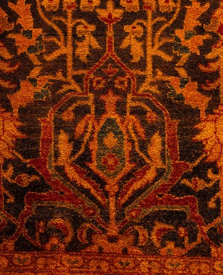 Overdyed Hand-Knotted Wool Modern-Contemporary Red Area Rug 5' 3" x 7' 5"