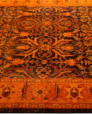 Overdyed Hand-Knotted Wool Modern-Contemporary Red Area Rug 5' 3" x 7' 5"