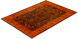 Overdyed Hand-Knotted Wool Modern-Contemporary Red Area Rug 5' 3" x 7' 5"