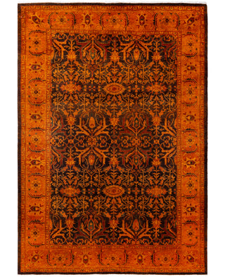 Overdyed Hand-Knotted Wool Modern-Contemporary Red Area Rug 5' 3" x 7' 5"