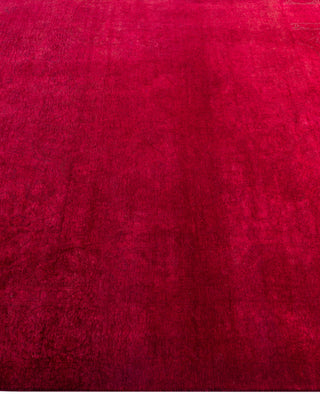 Contemporary Overdyed Wool Hand Knotted Purple Area Rug 3' 10" x 6' 0"