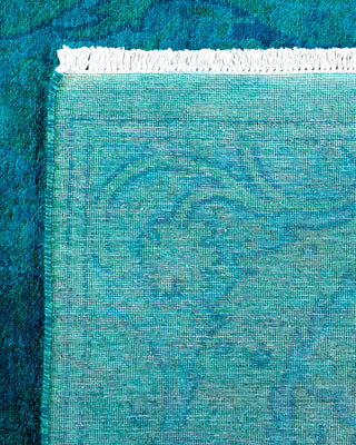 Contemporary Hand-Knotted Overdyed Blue Area Rug 4' 2" x 6' 1"