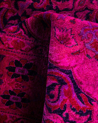 Fine Vibrance, One-of-a-Kind Hand-Knotted Area Rug  - Pink, 4' 1" x 6' 1"
