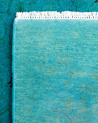 Contemporary Hand-Knotted Overdyed Blue Area Rug 3' 2" x 5' 1"