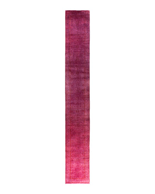 Fine Vibrance, One-of-a-Kind Hand-Knotted Runner Rug  - Pink, 2' 6" x 17' 6"