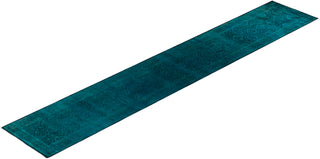 Contemporary Fine Vibrance Blue Wool Runner - 2' 6" x 16' 4"