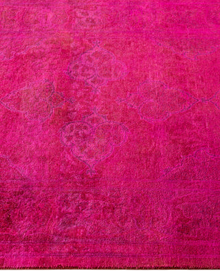 Overdyed One-of-a-Kind Wool Pink Runner 2' 6" x 10' 5"