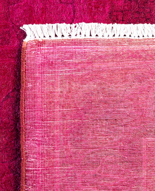 Overdyed One-of-a-Kind Wool Pink Runner 2' 6" x 10' 5"