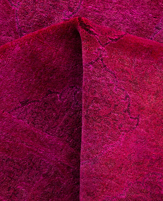 Overdyed One-of-a-Kind Wool Pink Runner 2' 6" x 10' 5"