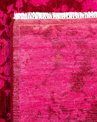Contemporary Hand-Knotted Overdyed Pink Runner 2' 8" x 9' 9"