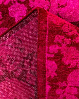 Contemporary Hand-Knotted Overdyed Pink Runner 2' 8" x 9' 9"