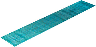 Fine Vibrance, One-of-a-Kind Hand-Knotted Runner Rug  - Blue, 2' 9" x 15' 5"