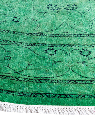 Fine Vibrance, One-of-a-Kind Hand-Knotted Area Rug  - Green, 8' 1" x 8' 1"