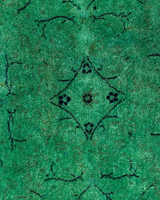 Fine Vibrance, One-of-a-Kind Hand-Knotted Area Rug  - Green, 8' 1" x 8' 1"