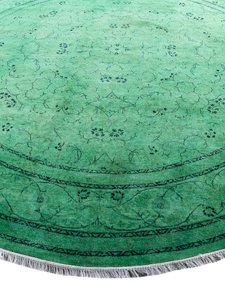 Fine Vibrance, One-of-a-Kind Hand-Knotted Area Rug  - Green, 8' 1" x 8' 1"