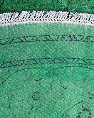 Fine Vibrance, One-of-a-Kind Hand-Knotted Area Rug  - Green, 8' 1" x 8' 1"