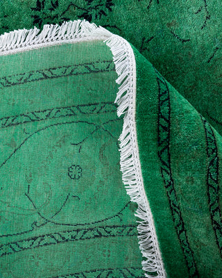 Fine Vibrance, One-of-a-Kind Hand-Knotted Area Rug  - Green, 8' 1" x 8' 1"