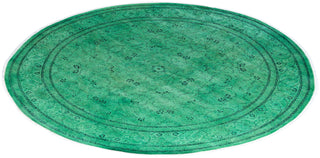 Fine Vibrance, One-of-a-Kind Hand-Knotted Area Rug  - Green, 8' 1" x 8' 1"