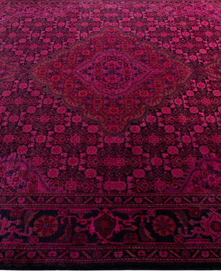 Contemporary Overdyed Wool Hand Knotted Purple Area Rug 4' 10" x 6' 4"