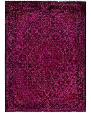 Contemporary Overdyed Wool Hand Knotted Purple Area Rug 4' 10" x 6' 4"