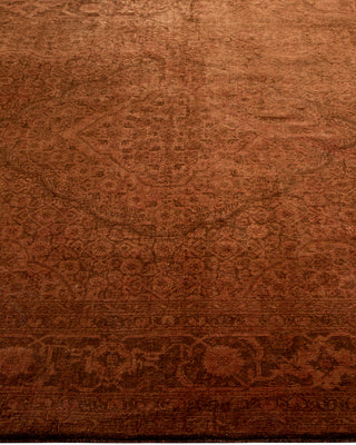 Contemporary Hand-Knotted Overdyed Brown Area Rug 4' 10" x 6' 5"