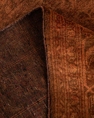 Contemporary Hand-Knotted Overdyed Brown Area Rug 4' 10" x 6' 5"
