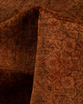 Contemporary Hand-Knotted Overdyed Brown Area Rug 4' 10" x 6' 5"