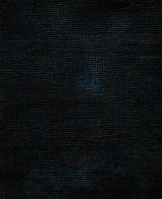 Contemporary Overdyed Wool Hand Knotted Black Area Rug 6' 3" x 8' 3"