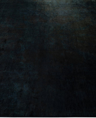 Contemporary Overdyed Wool Hand Knotted Black Area Rug 6' 3" x 8' 3"