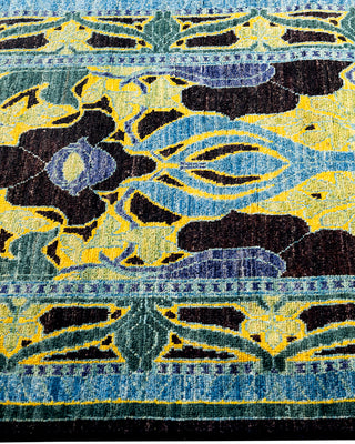 Arts & Crafts, One-of-a-Kind Hand-Knotted Runner Rug  - Black, 2' 7" x 7' 10"