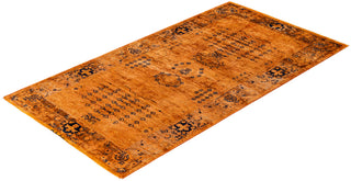 Overdyed Hand-Knotted Wool Modern-Contemporary Red Runner 3' 2" x 5' 10"