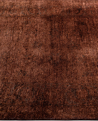 Overdyed Hand-Knotted Wool Modern-Contemporary Brown Area Rug 3' 3" x 4' 10"